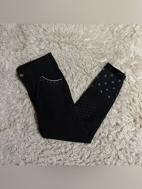 Women’s Size 32R Black Aubrion Knee Patch Horseback Riding Breeches